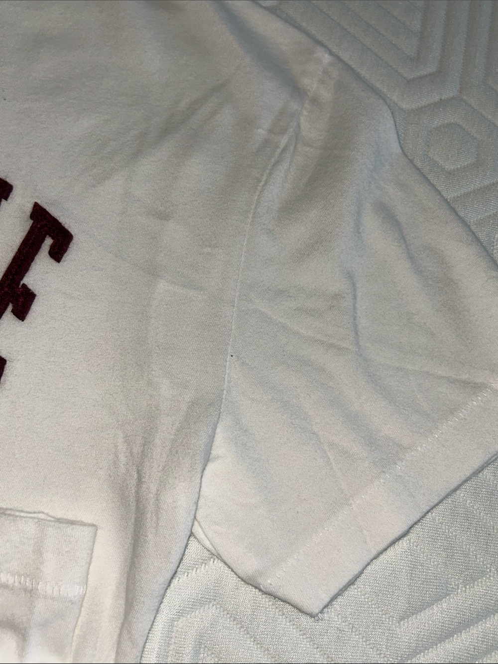 Aeropostale White Short Sleeve Tee with Burgundy and Blue Logo - Picture 4 of 8